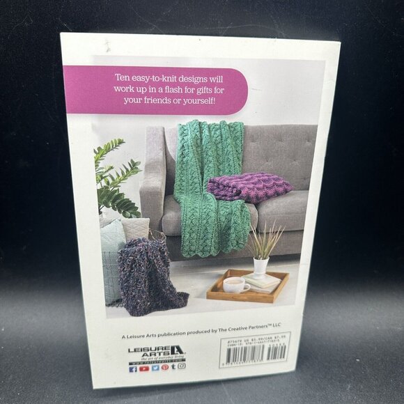 Knitting Sewing Pattern Books Lot of 4 Felt Crafts Knit Throws Knit Stitches - Picture 10 of 10